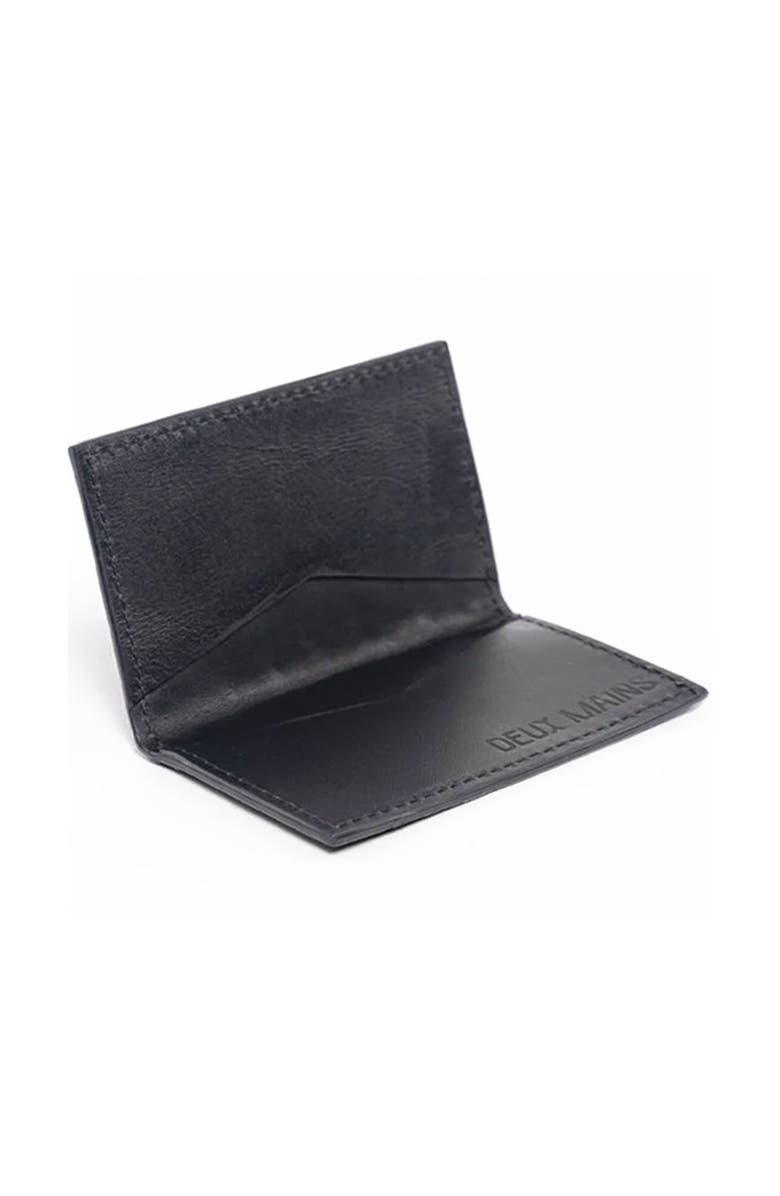 Deux Mains Woven Card Holder, Alternate, color, Black