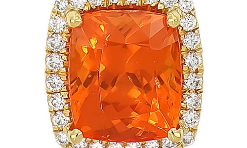 Bony Levy Mandarin Garnet & Diamond Cushion Pendant Necklace (nordstrom Exclusive) In 18k Yg/mandarin Garnet/diam.