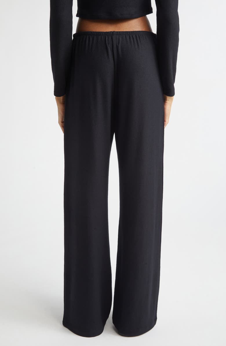 LESET Lauren Knit Wide Leg Pants, Alternate, color, Black