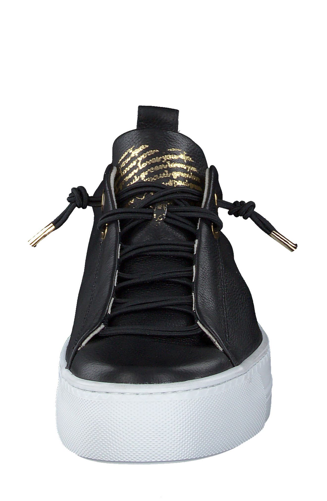 Paul Green Faye Sneaker, Alternate, color, Black Gold Combo