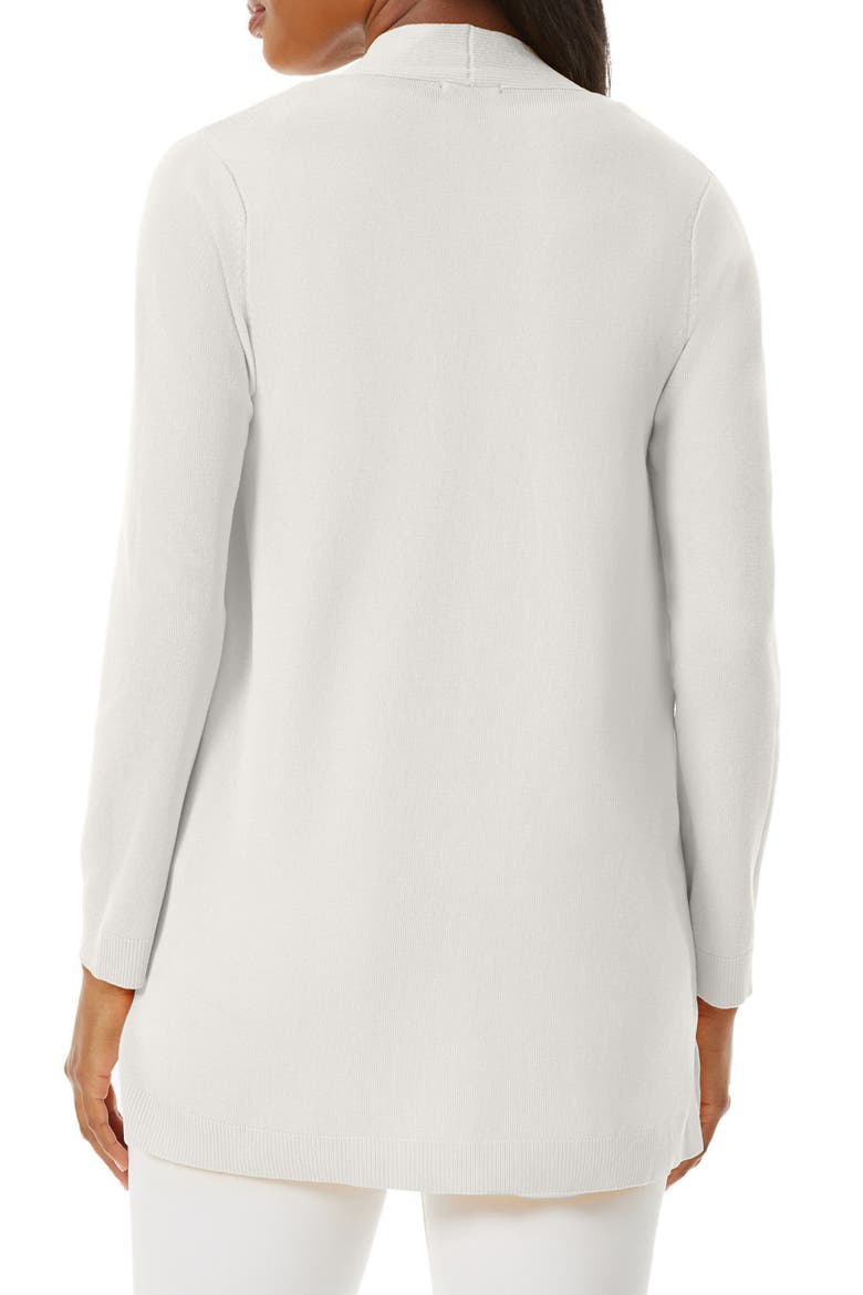 Open Front Cardigan, Alternate, color, JONES WHITE