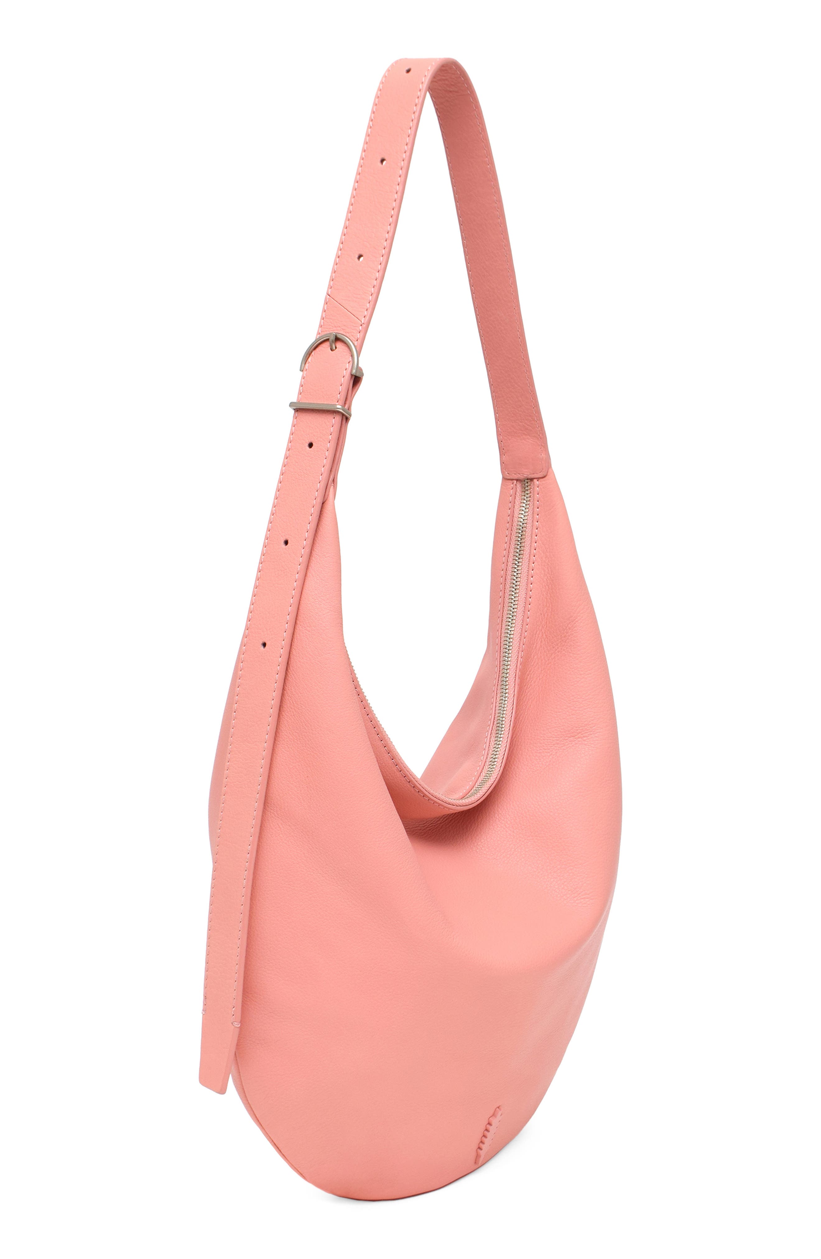 Wyatt Leather Hobo, Alternate, color, BRUSHED CORAL