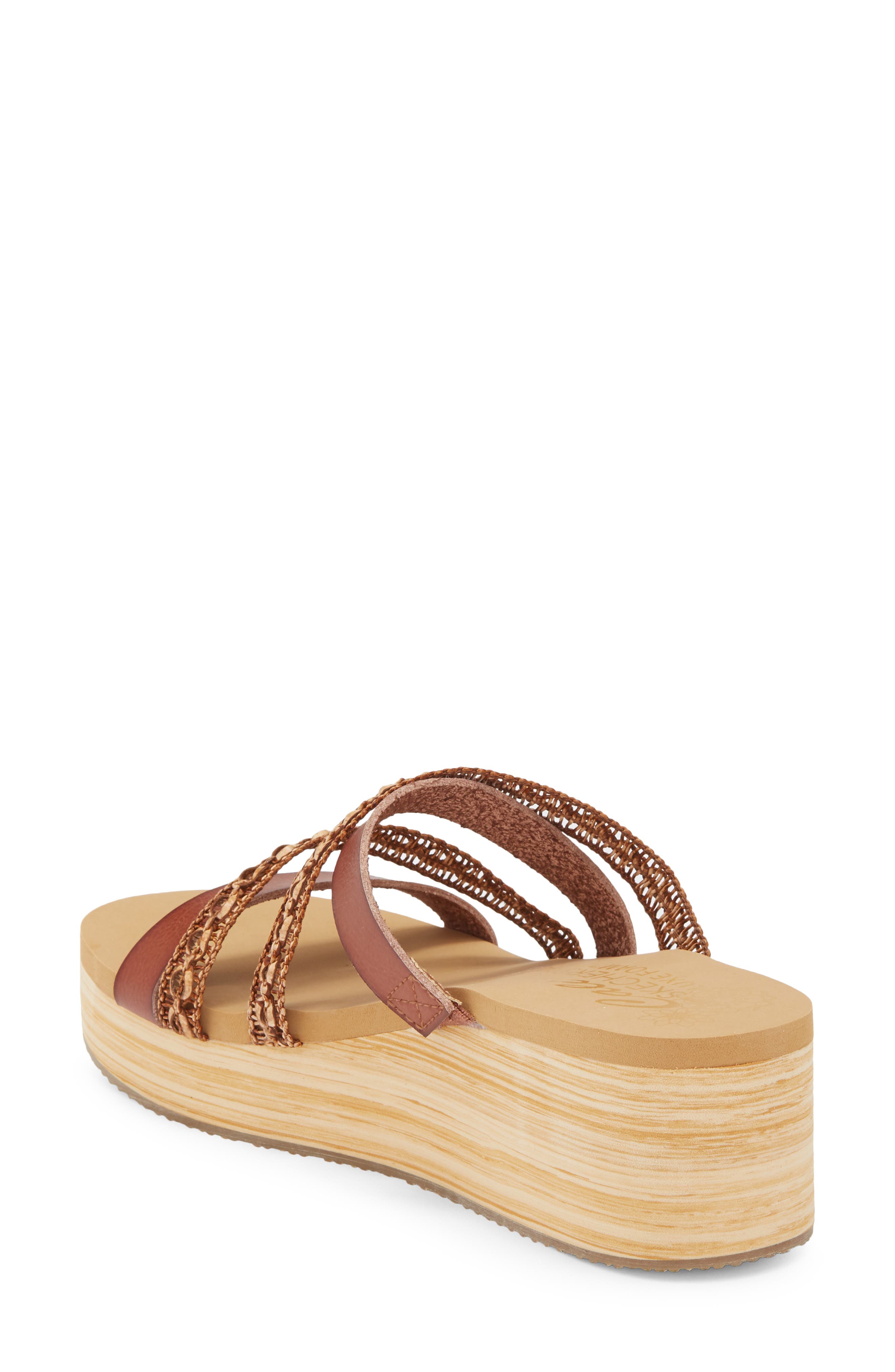 SKECHERS Summer Platform Sandal, Alternate, color, Luggage