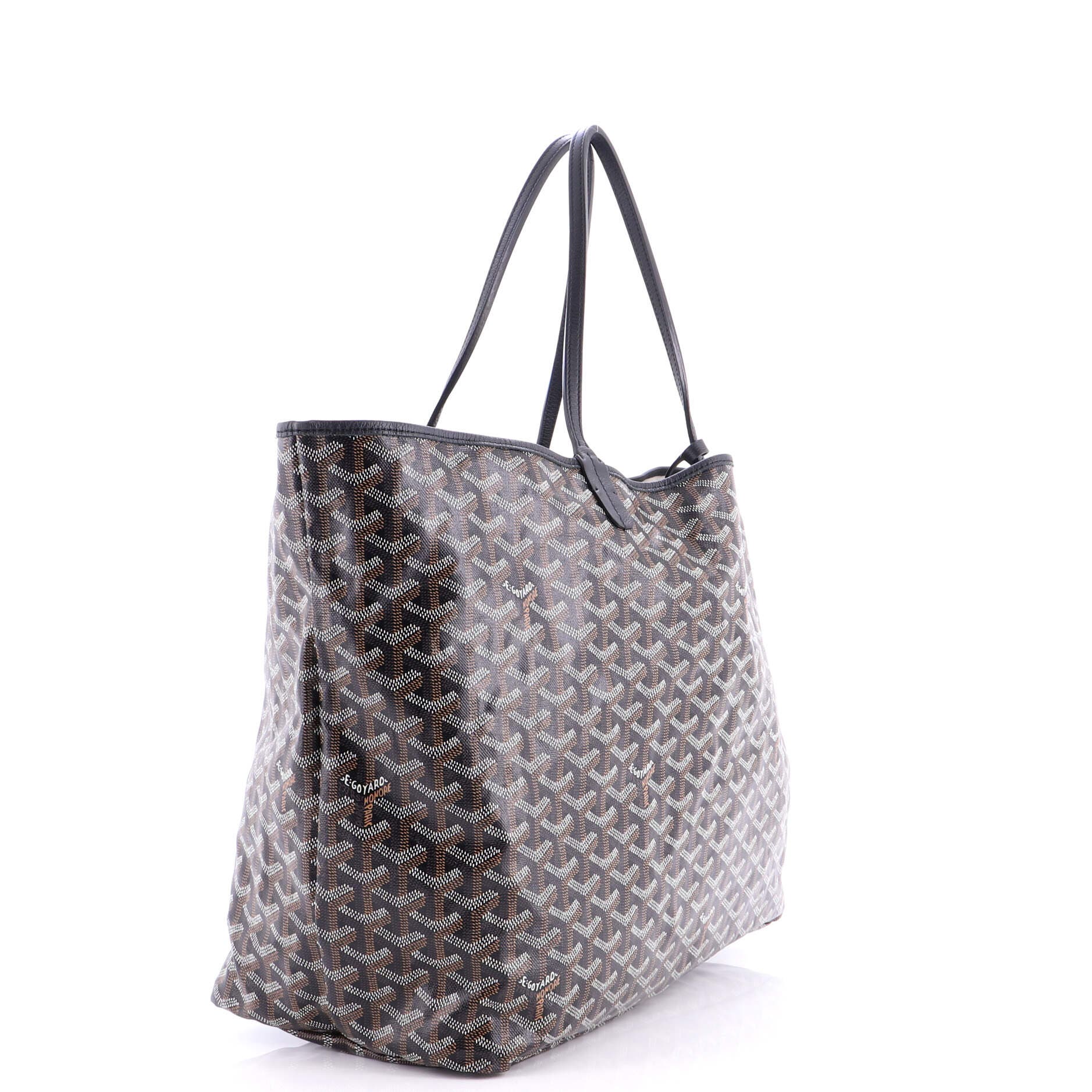 Pre-Owned Goyard Saint Louis Tote Coated Canvas GM, Alternate, color, Black