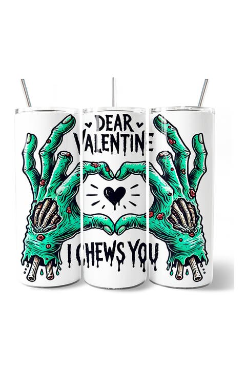 Zombie Hands I Chews You Halloween Tumbler