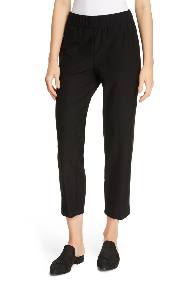 Tapered Ankle Pants, Main, color, BLACK