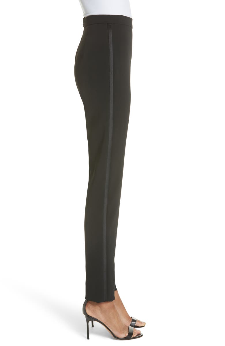 Brandon Maxwell Stretch Crepe Cigarette Pants, Alternate, color, 