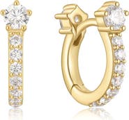 ANIA HAIE Cubic Zirconia Pavé Huggie Hoop Earrings