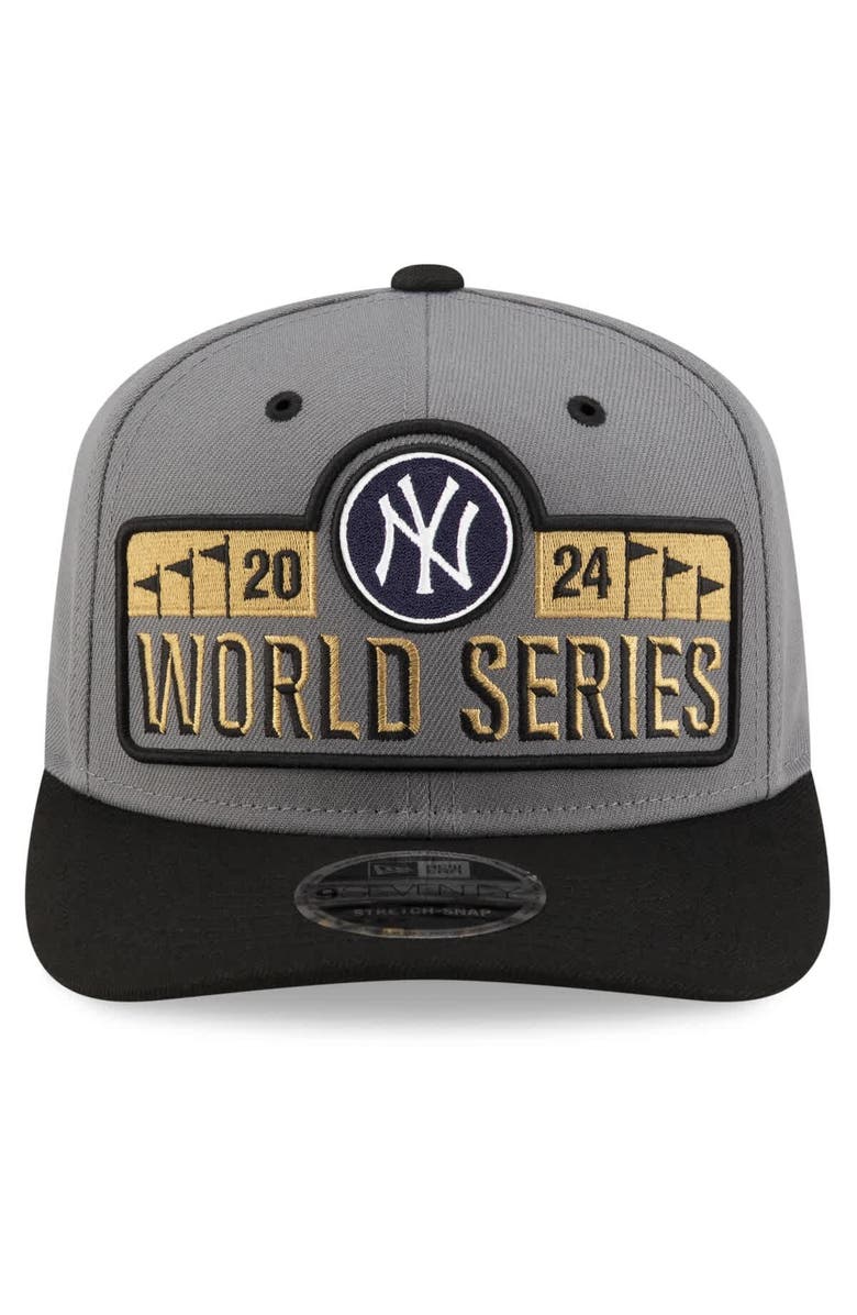 New Era Men's New Era Gray New York Yankees 2024 American League Champions Locker Room 9SEVENTY Stretch-Snap Hat, Alternate, color, 