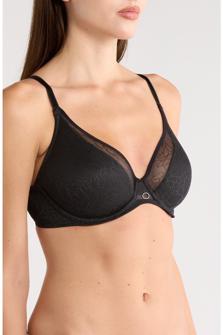 Belle Underwire Plunge Bra, Alternate, color, BLACK-011
