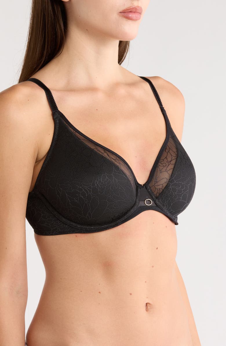 Chantelle Lingerie Belle Underwire Plunge Bra, Alternate, color, Black-011