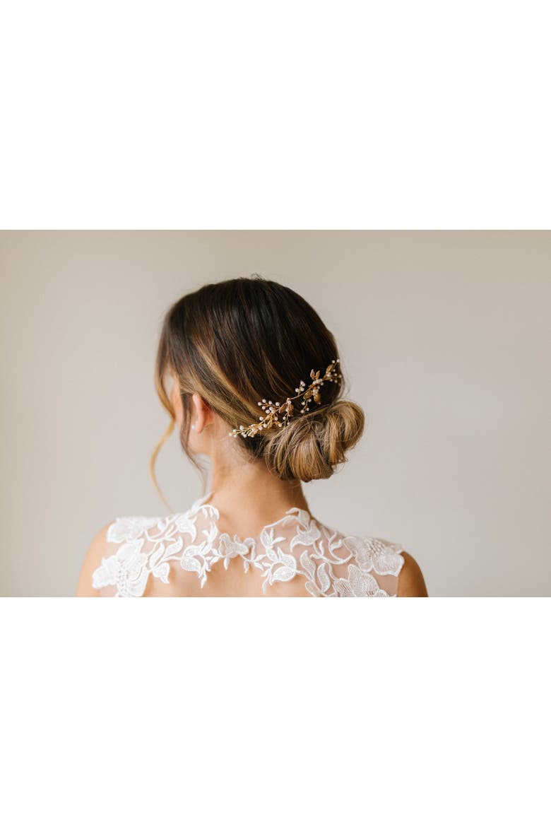 Evie Bridal Comb, Alternate, color, Gold