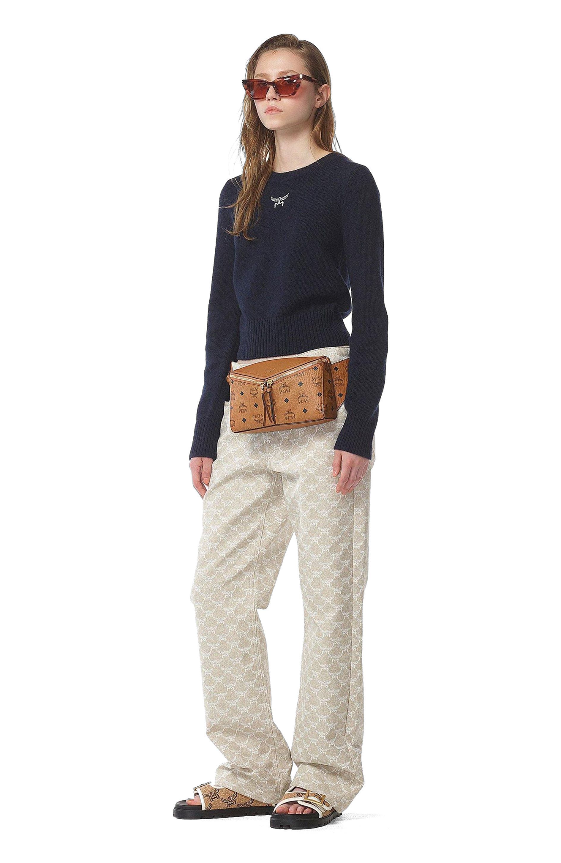 MCM Diamond 3D Belt Bag in Visetos Leather Mix, Alternate, color, 