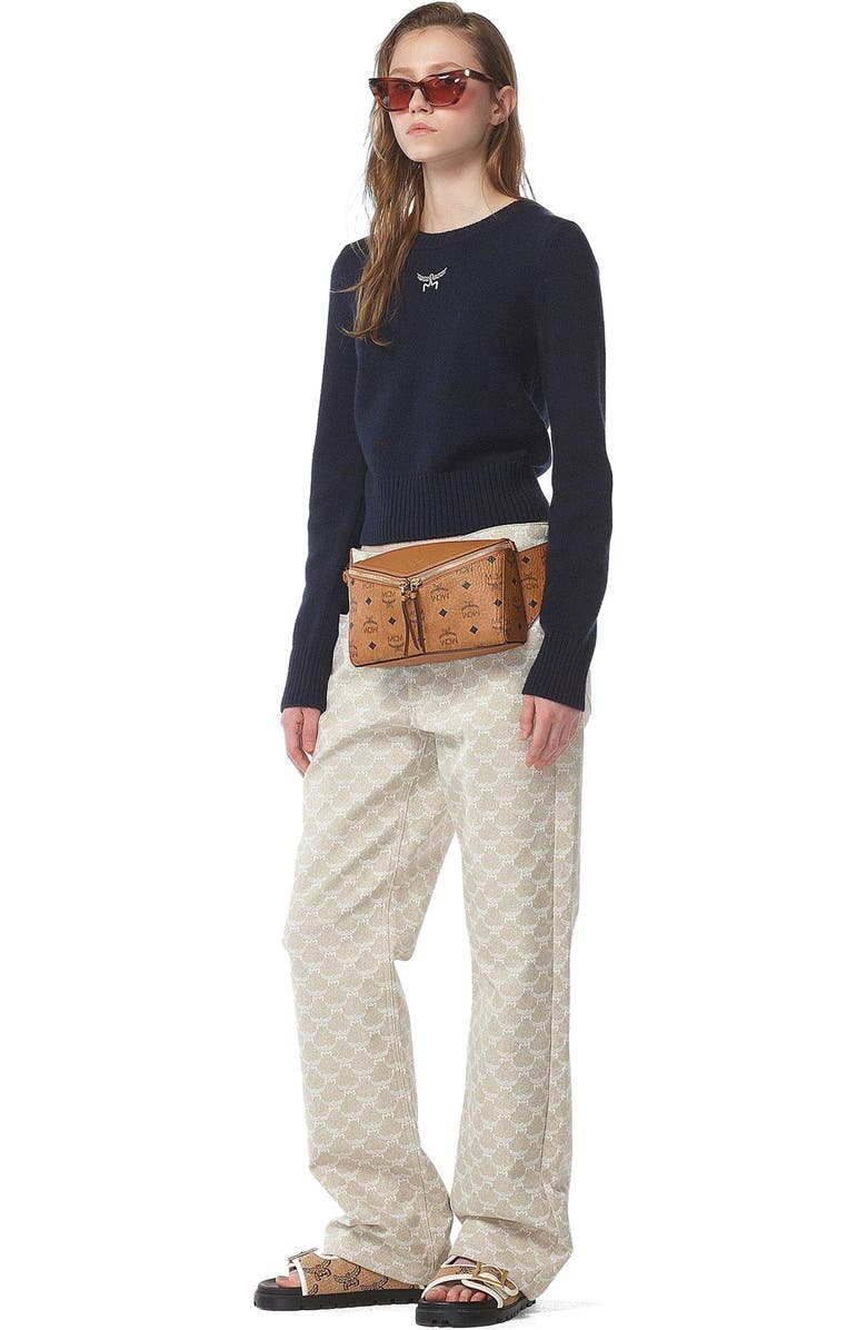 MCM Diamond 3D Belt Bag in Visetos Leather Mix, Alternate, color,