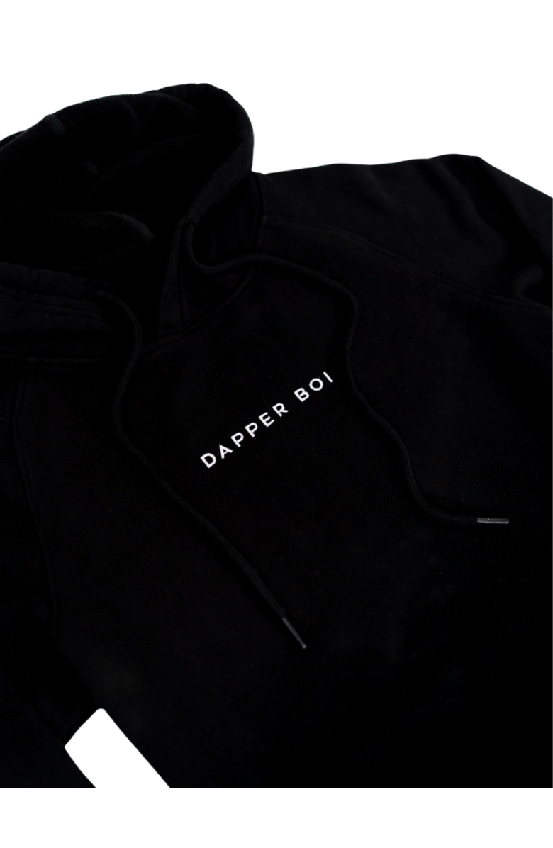 Dapper Boi Black Pullover Hoodie, Alternate, color, Black