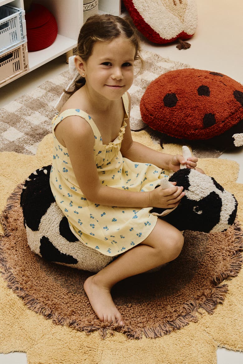 Pouf Cow Lola, Alternate, color, Natural, Coffee, Black