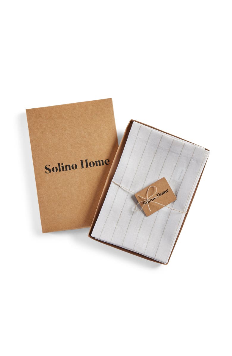 Solino Home Linen Dinner Napkins - Pinstripe, 20" x 20", Alternate, color, 