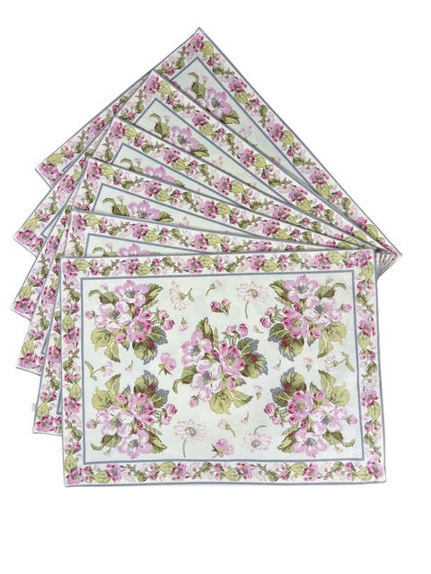 Apple Blossom Placemats, Set of 6