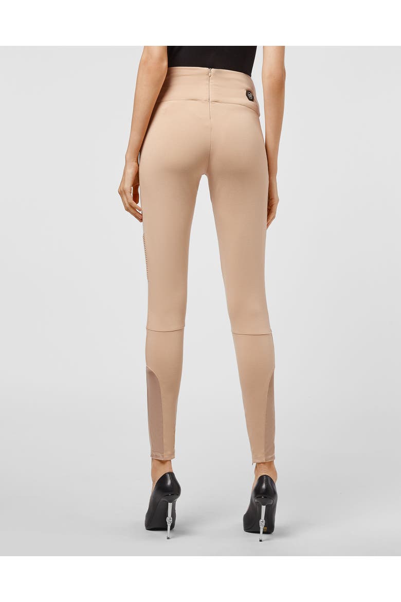 Sport Leggings Iconic Plein Women, Alternate, color, beige