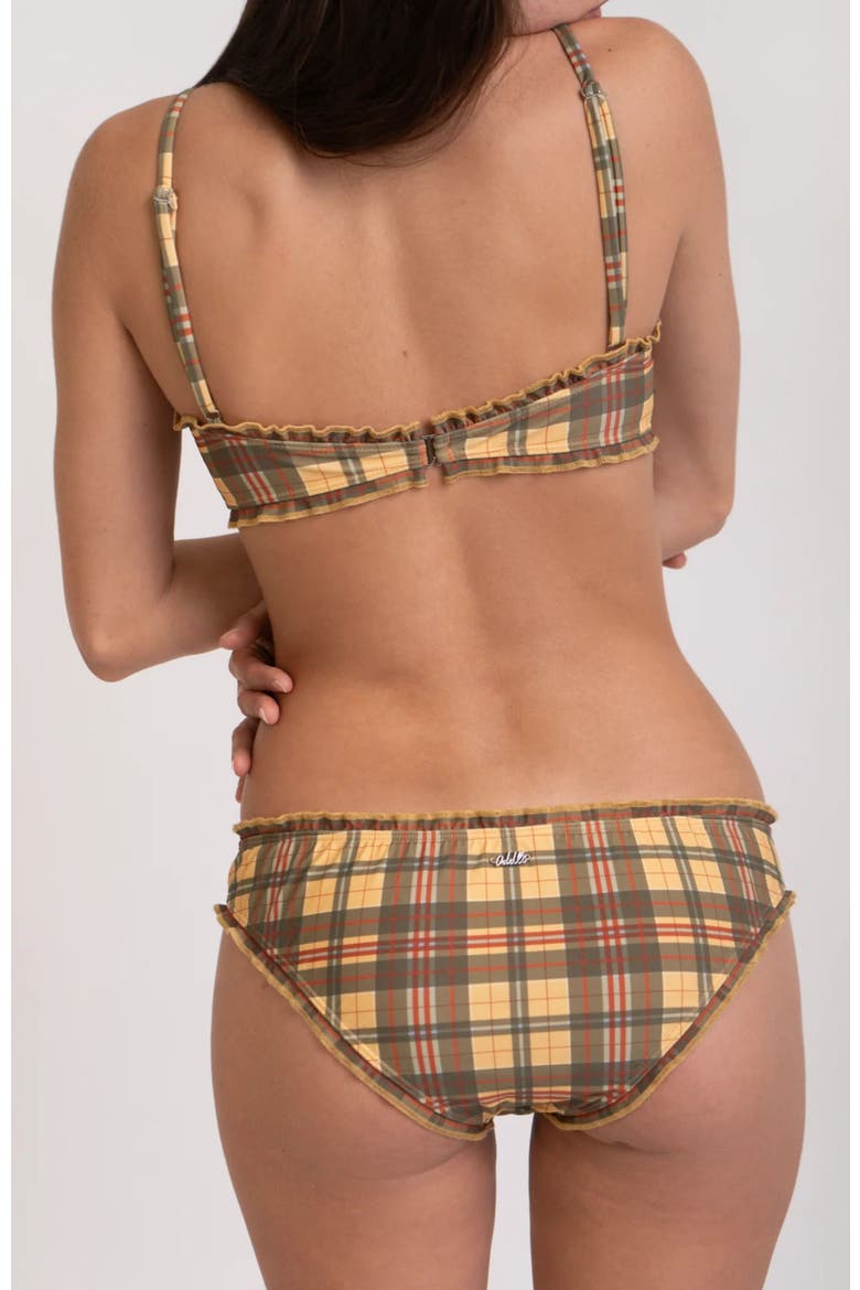 Bloomer Bikini Bottom, Alternate, color, Yellow Plaid