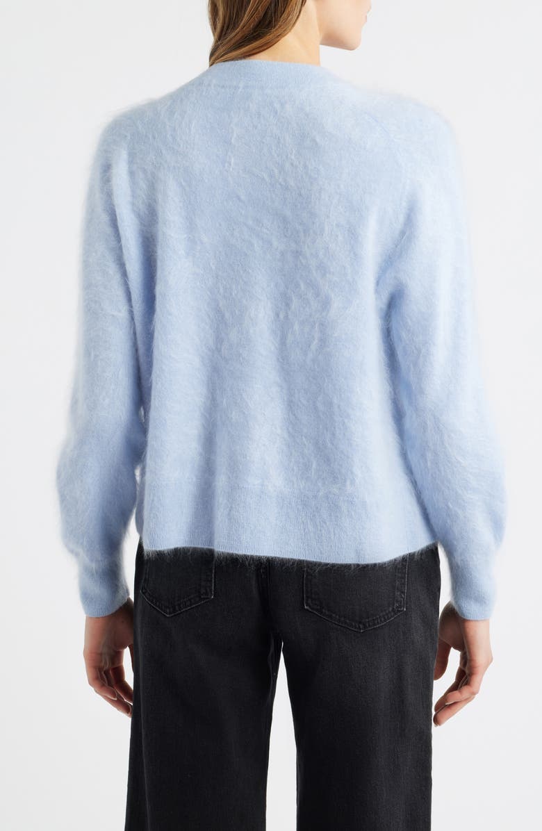 MARGARET O'LEARY Brushed Cashmere Cardigan, Alternate, color, Riviera