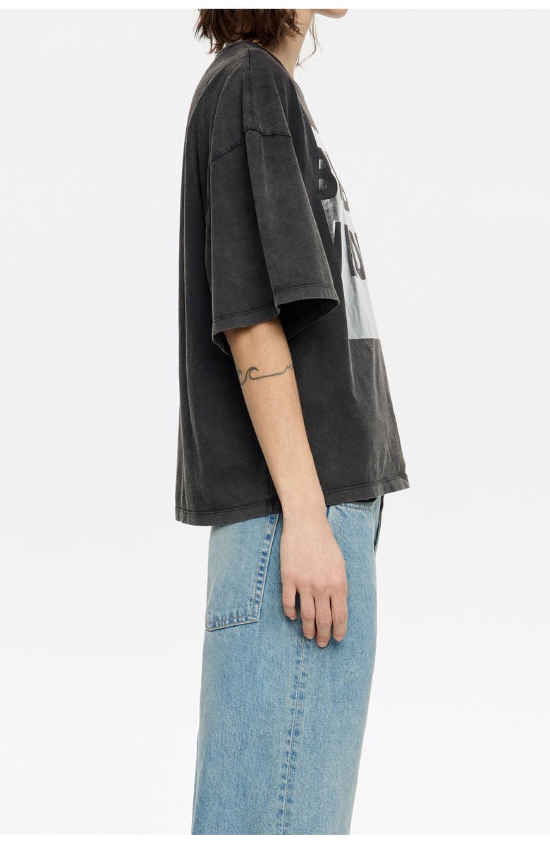 Bimba y Lola Oversized Logo T-Shirt, Alternate, color, Washed Black