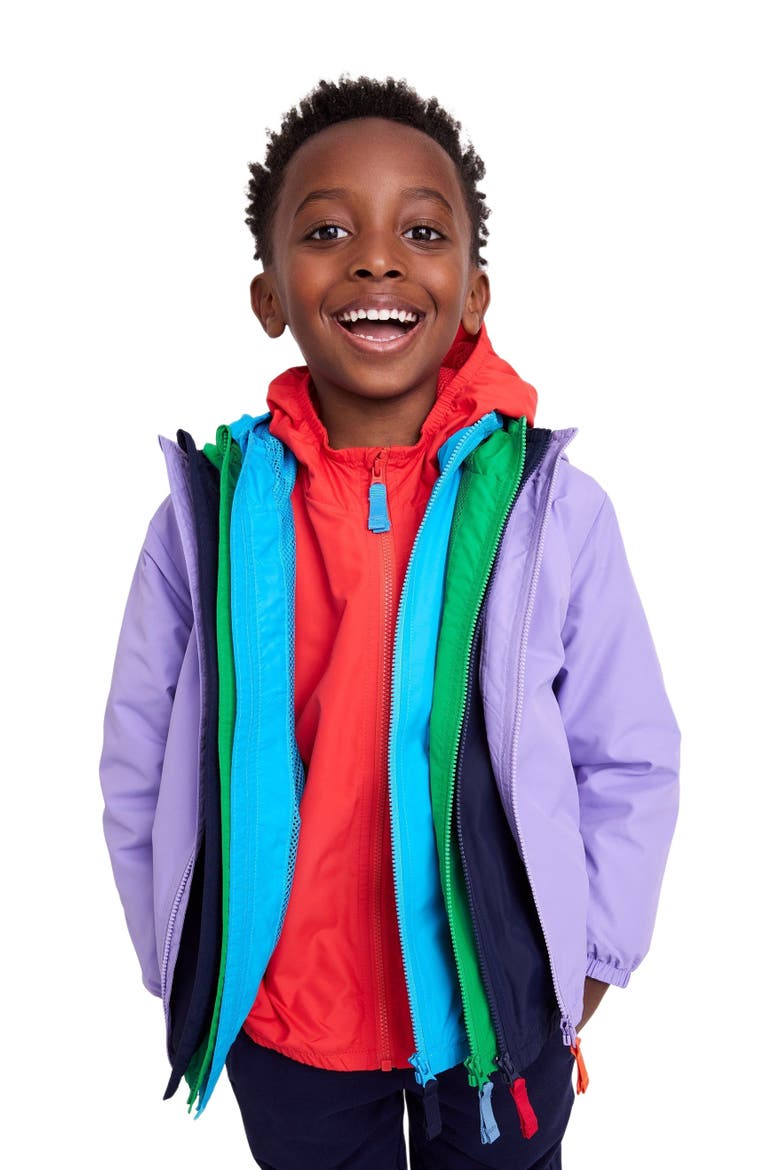 Kids Packable Windbreaker, Alternate, color, Navy