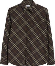 Burberry Robert Check Cotton Button-Up Shirt