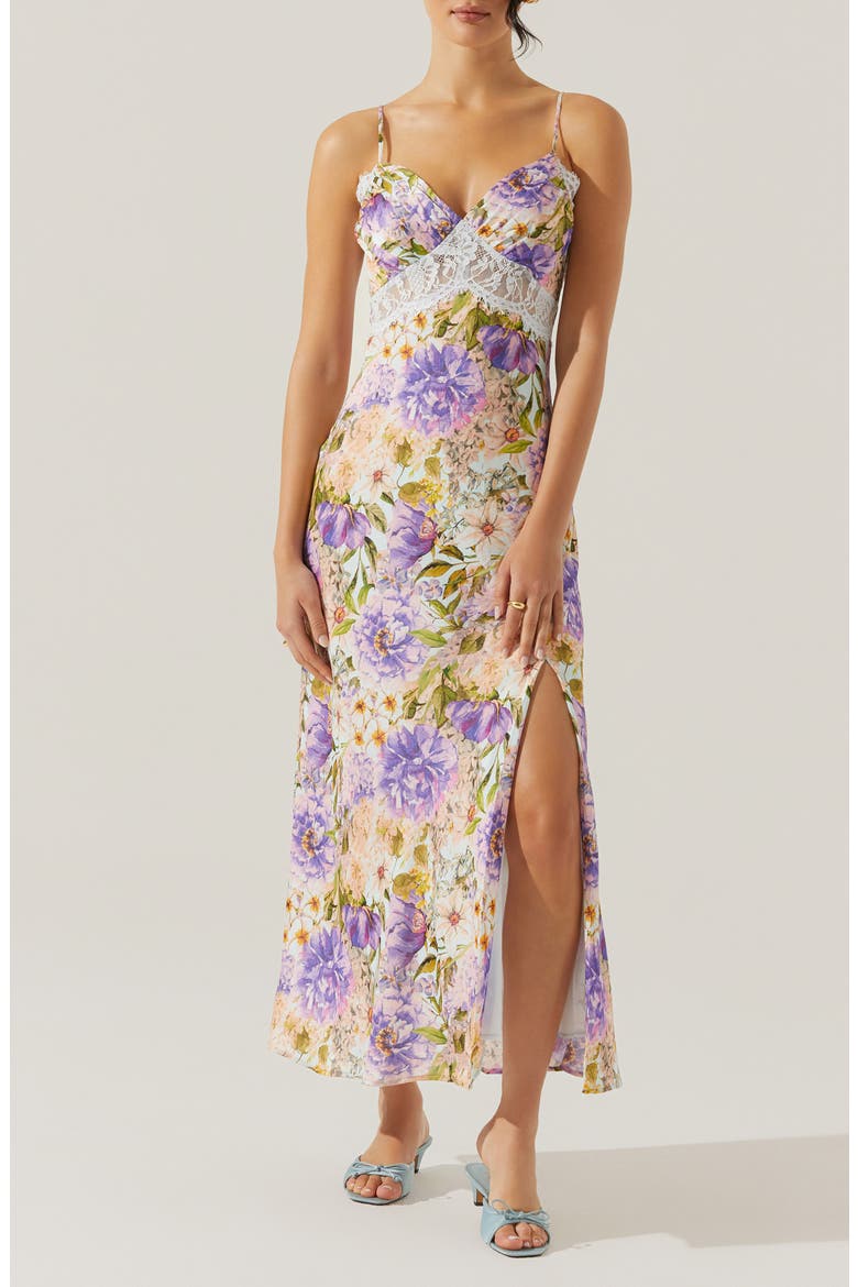Ivanna Floral Slipdress, Main, color, PURPLE MULTI FLORAL