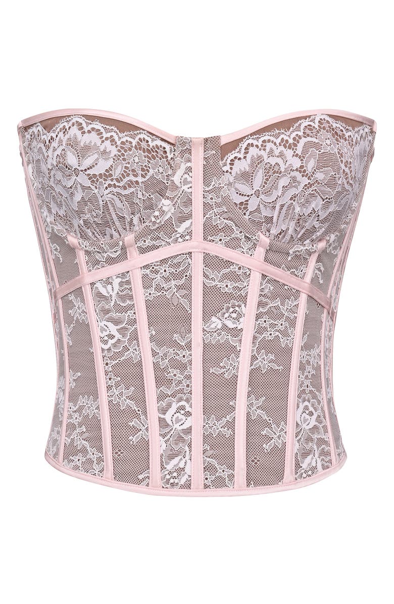 HOUSE OF CB Ayana Lace Corset Top, Alternate, color, Pink