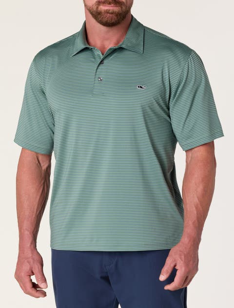 Big & Tall Striped Sankaty Performance Polo Shirt