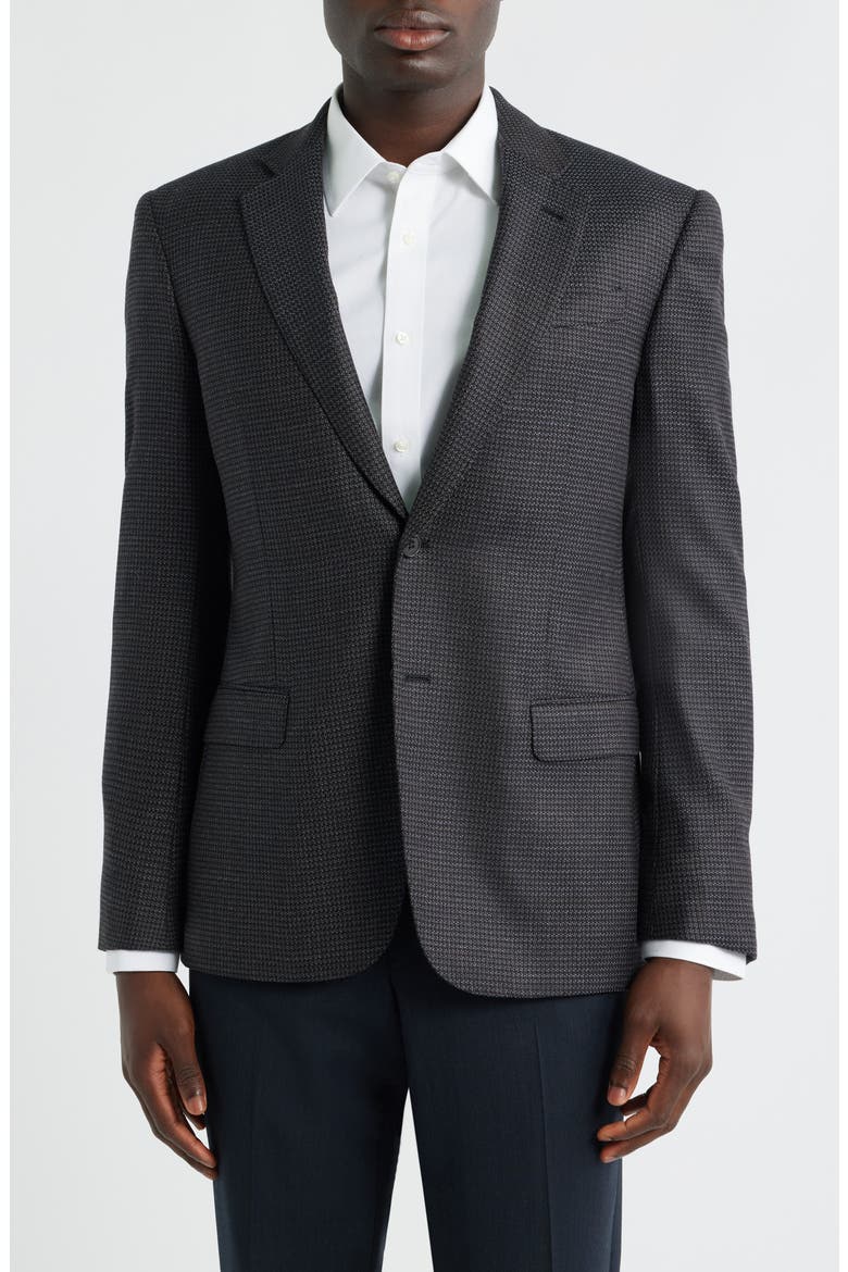 G-Lined Brown Textured Wool & Cashmere Sport Coat, Main, color, BROWN
