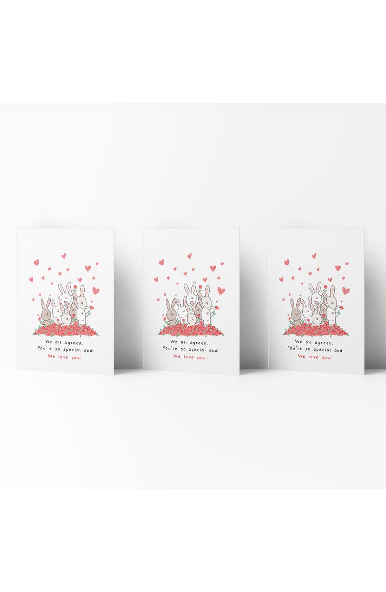 Ramus & Co Valentine's Day Friendship Greeting Card Pack Sets, 'Bunnies We Love You', Main, color, Multi-Pack