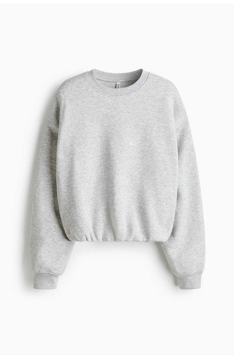 H&M Oversized Sweatshirt, Main, color, Light Gray Melange