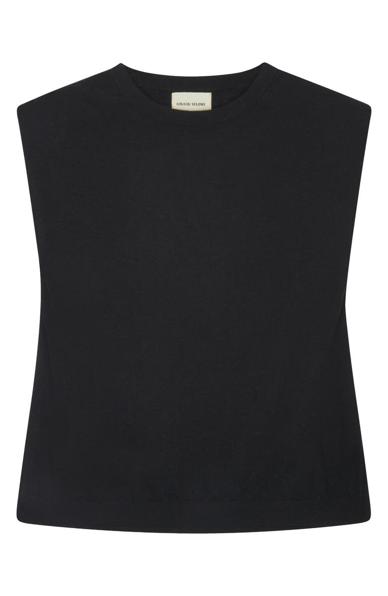 LOULOU DE SAISON Loulou Studio Prince Padded Shoulder Wool & Cashmere Shell, Alternate, color, 