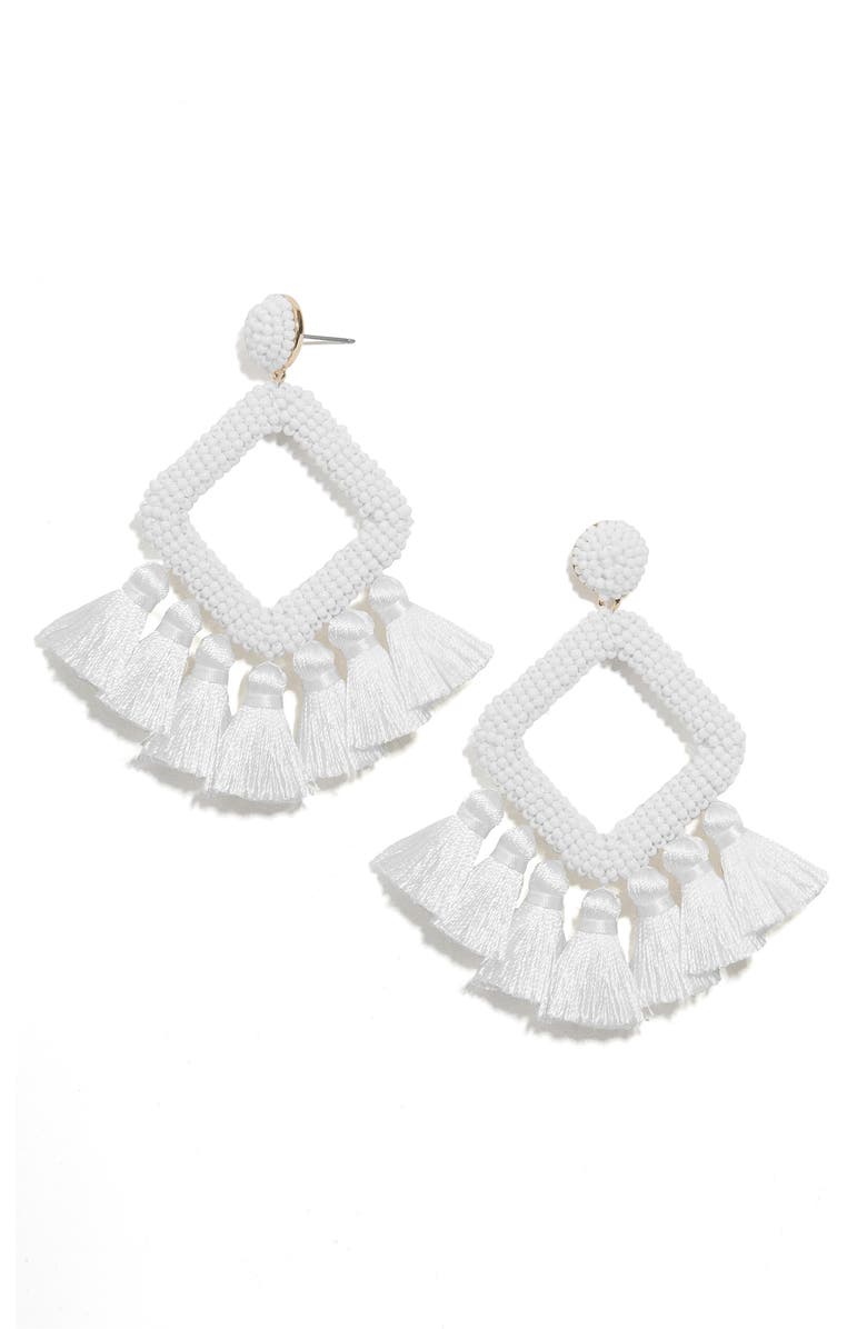 BaubleBar Laniyah Tassel Statement Earrings, Main, color,