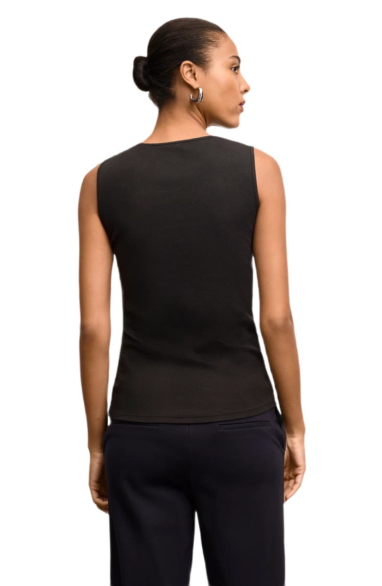 M.M.LaFleur Paige Organic Ribbed Pima Cotton Tank, Alternate, color, Black