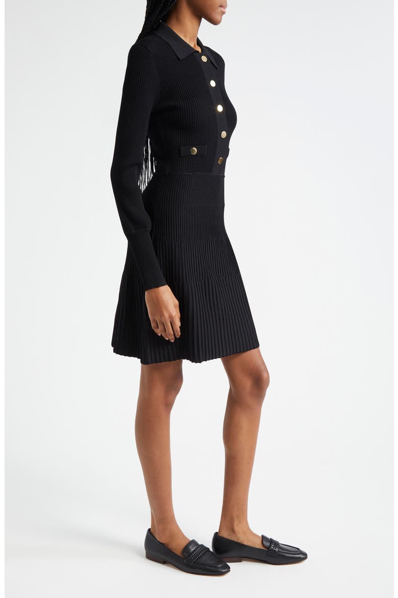 Lauper Long Sleeve Sweater Dress, Alternate, color, BLACK