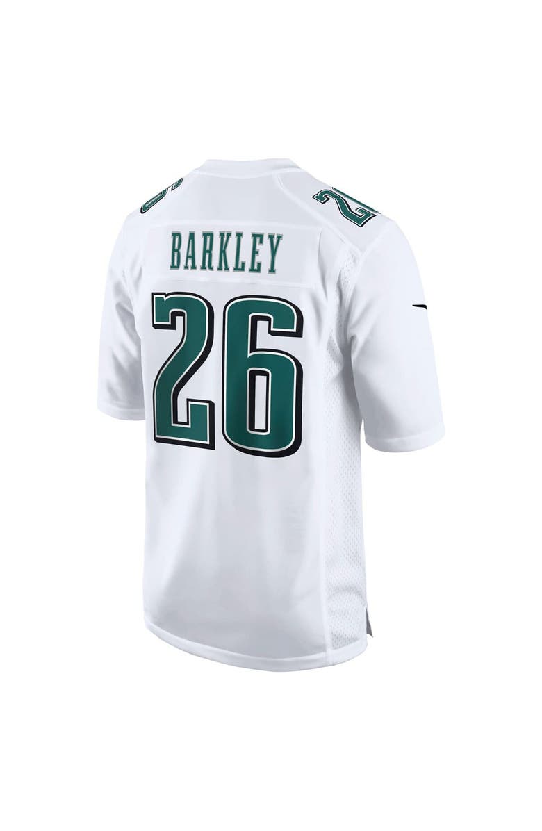 Nike Men's Nike Saquon Barkley Tundra White Philadelphia Eagles Super Bowl LIX Fashion Game Player Jersey, Alternate, color,