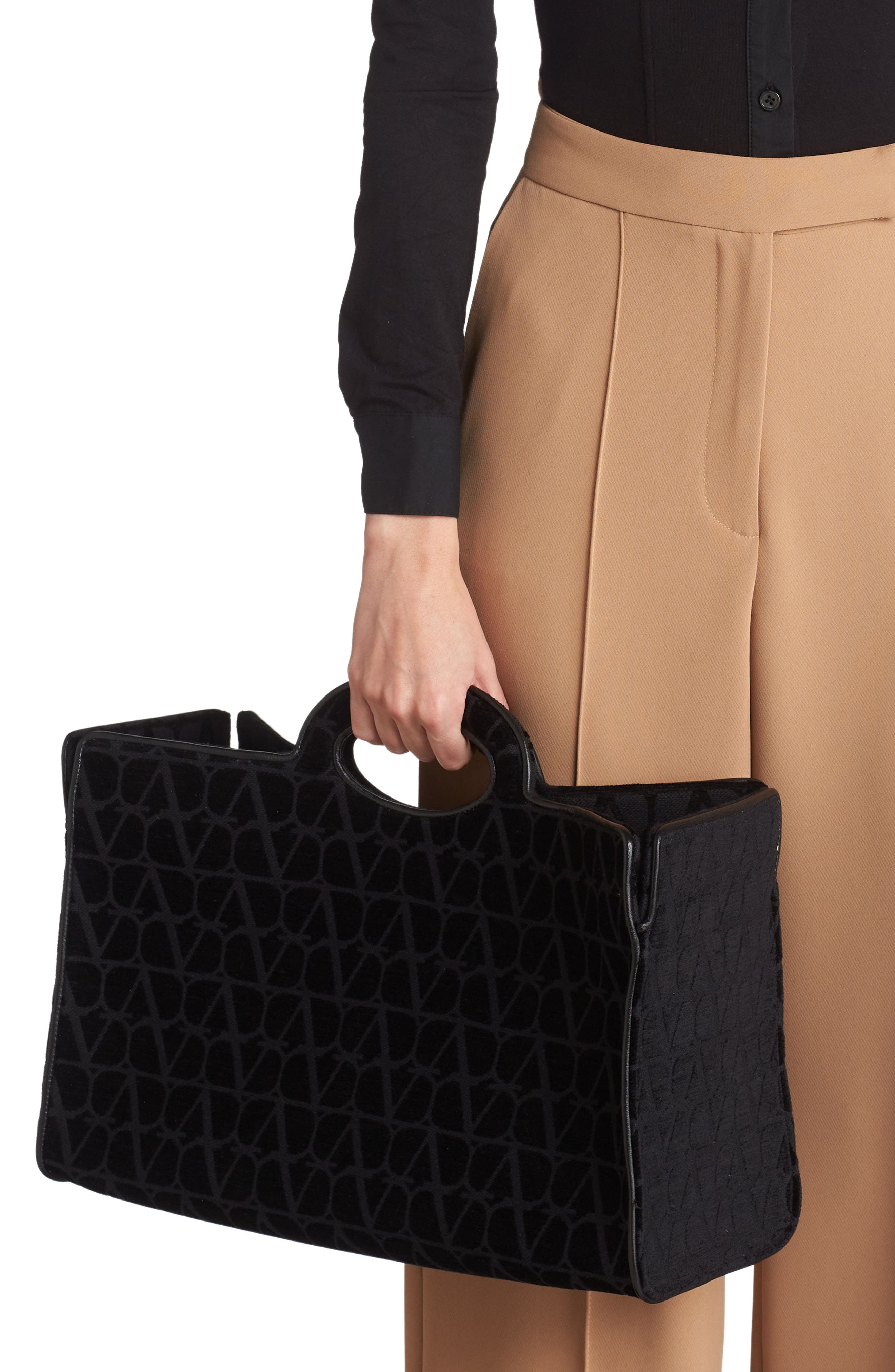 Valentino Garavani La Troisième VLOGO Toile Print Canvas Tote, Alternate, color, 