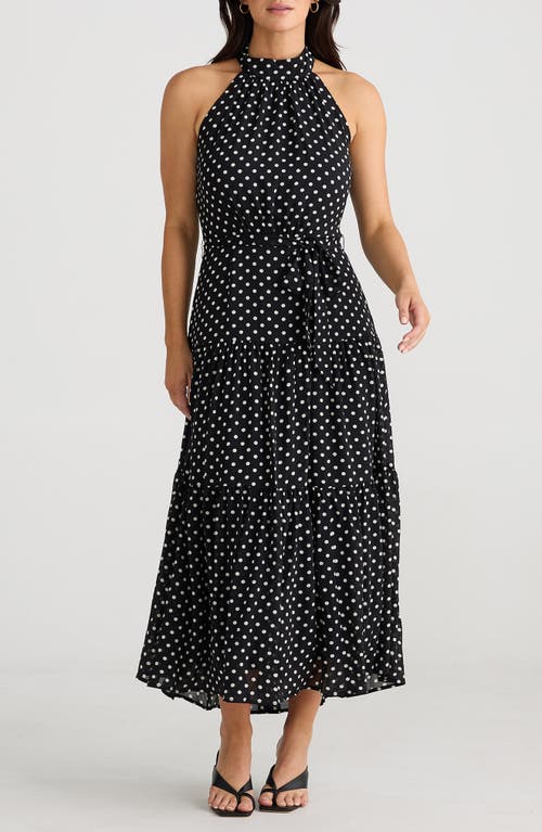 Brave + True Brave+true Greta Polka Dot Tiered Dress In Polka Dot