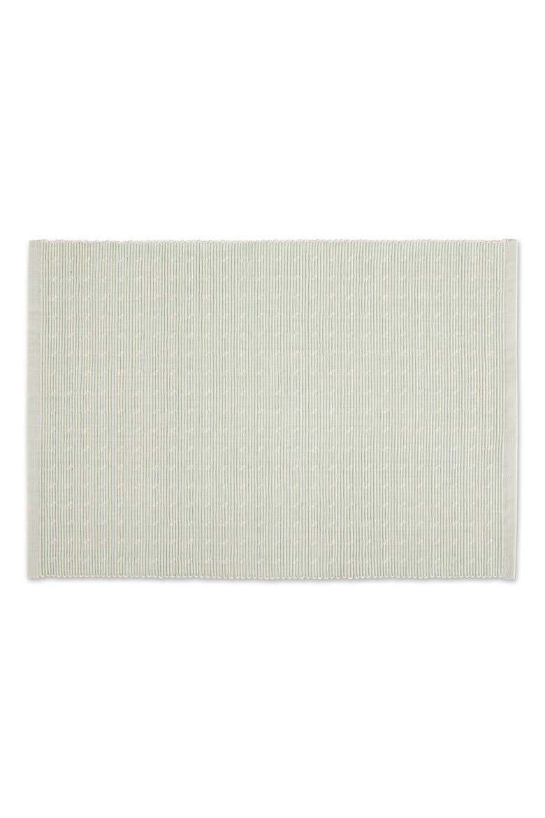 Misty Blue Dobby Dots Rib Placemat Set Of 4, Main, color, Misty Blue