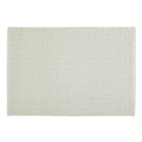 Misty Blue Dobby Dots Rib Placemat Set Of 4