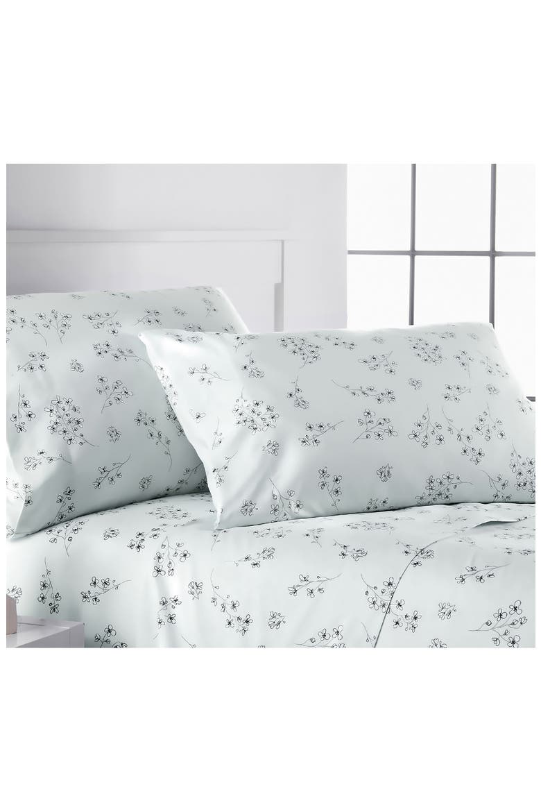 Premium Collection Printed Deep Pocket Sweet Flowers Sheet Set, Alternate, color, SWEET FLORALS BLUE