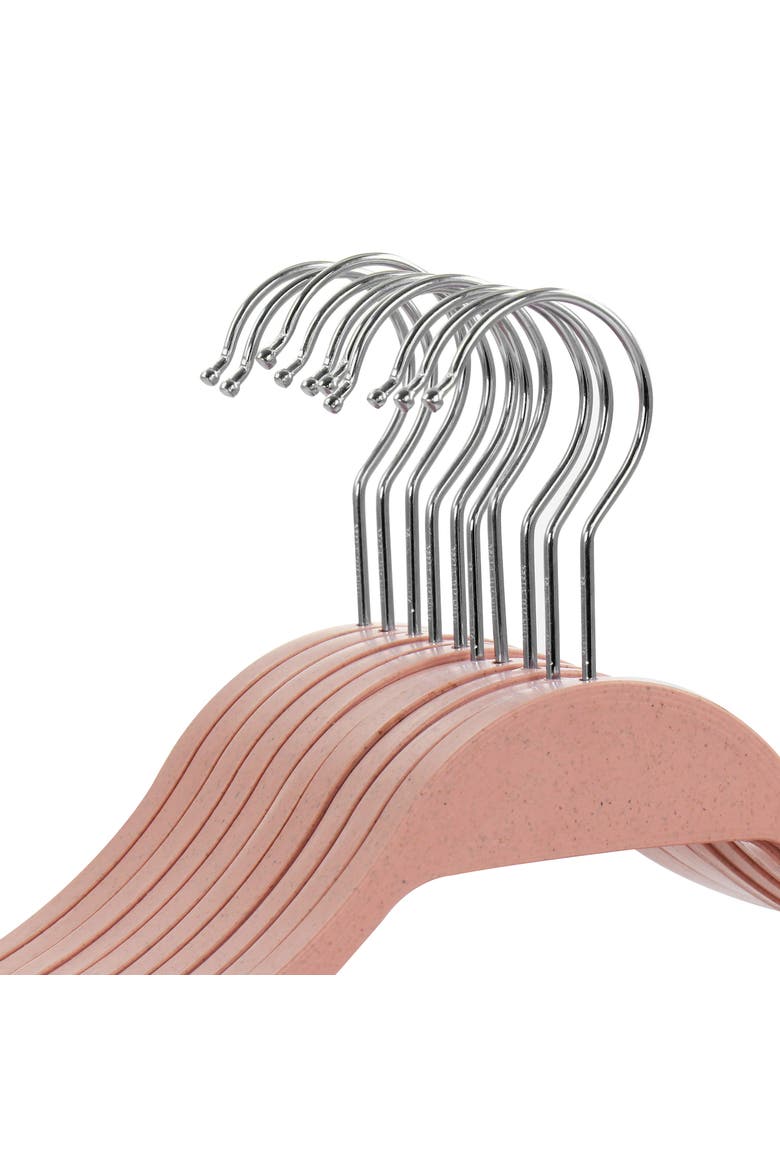 20 Piece Biodegradable Coat Hangers, Alternate, color, Pink