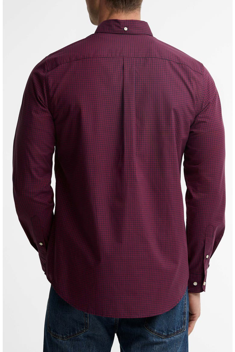 Harbourwall Tailored Gingham Button-Down Shirt, Alternate, color, RED