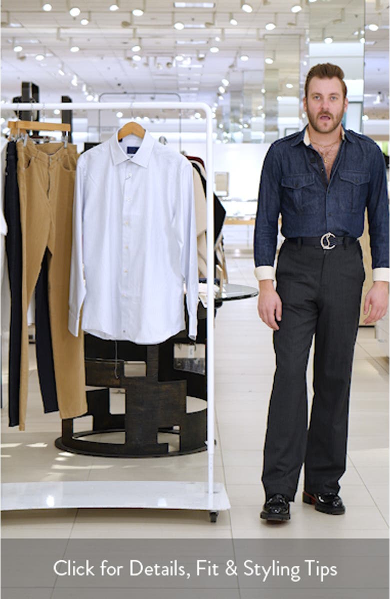 Trim Fit Check Cotton Dress Shirt, sales video thumbnail