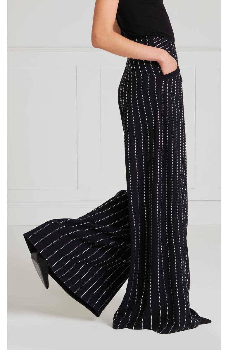 Temperley London Villanelle Wide Leg Trousers, Alternate, color, Black