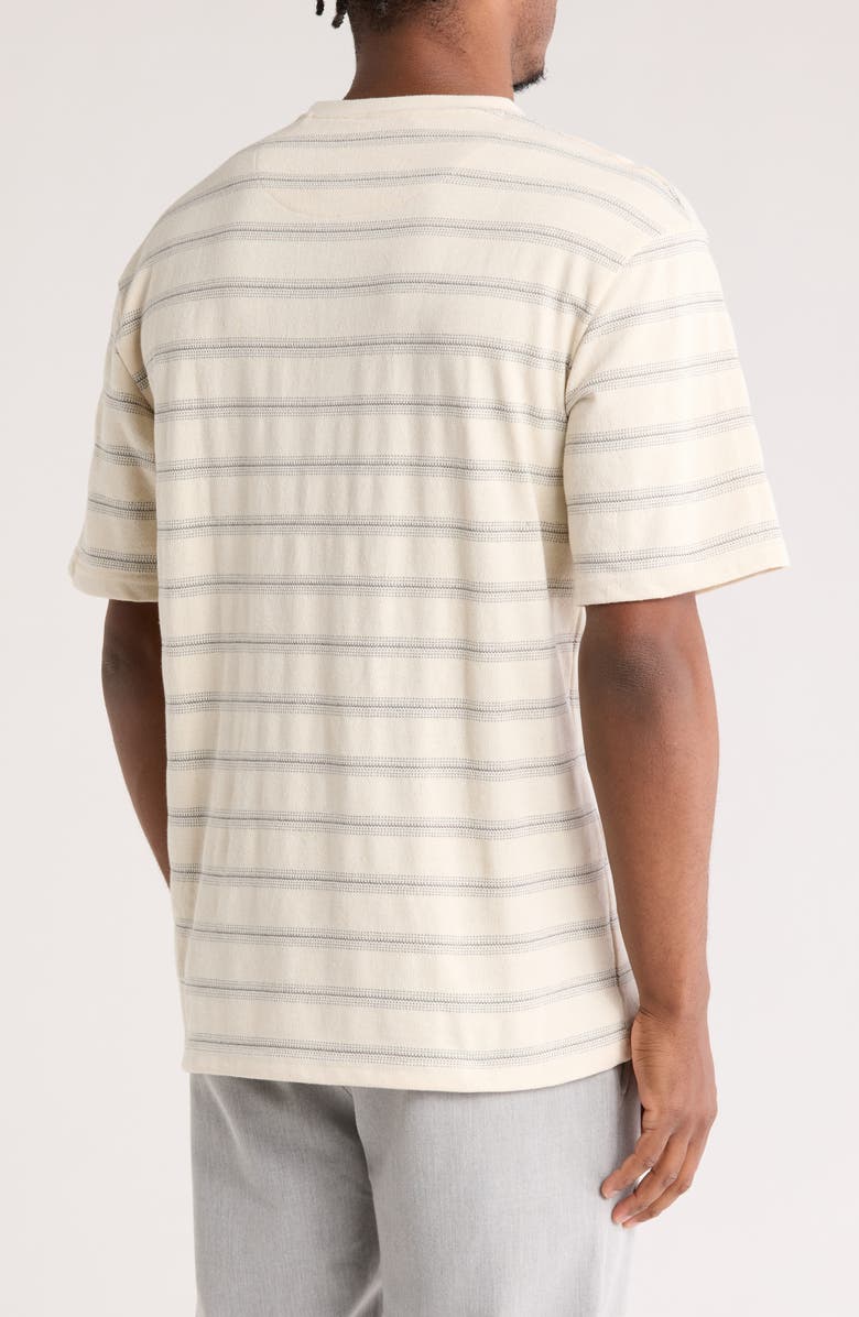 DENIM AND FLOWER Relaxed Fit Stripe T-Shirt, Alternate, color, Oatmeal Navy
