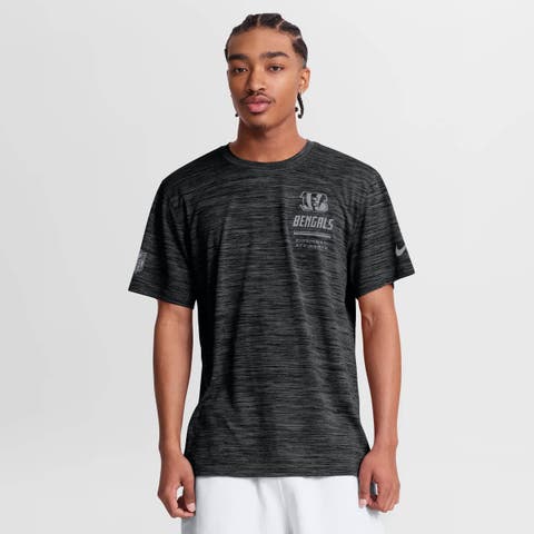 Men's Nike Black Cincinnati Bengals Sideline Double Covered Dri-FIT Velocity T-Shirt